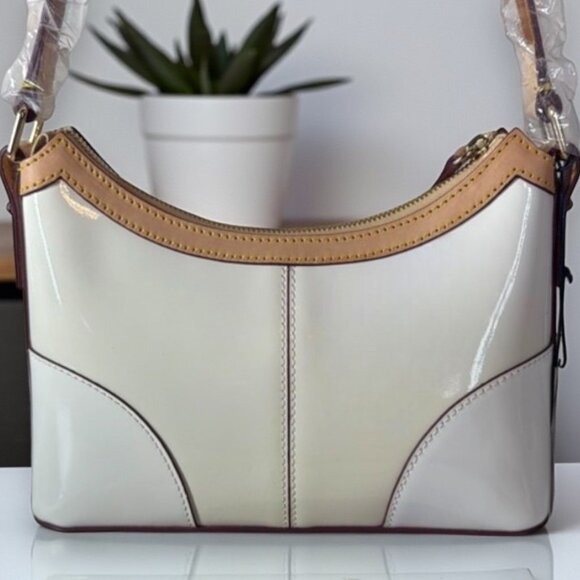 Dooney & Bourke Colorblock Patent Leather Baguette Shoulder Bag - New - Picture 4 of 17